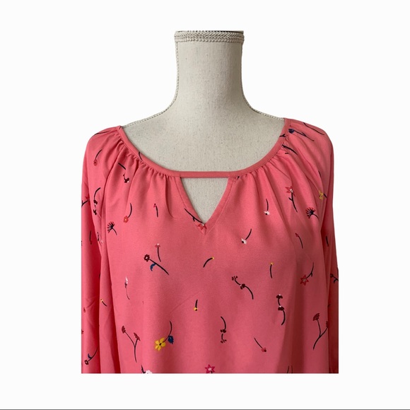 NWOT GORGEOUS FLORAL PRINT 3/4 SLEEVE TUNIC TOP 1X 22/24 - Picture 2 of 9